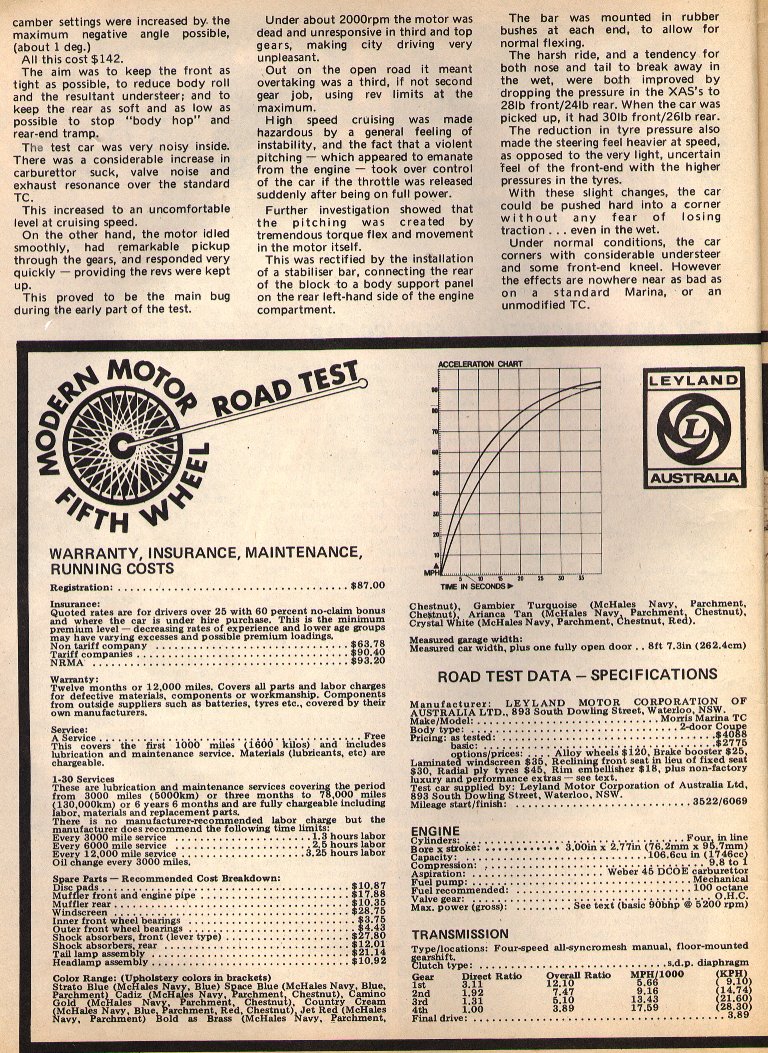 Modern Motors 1973 article page 2